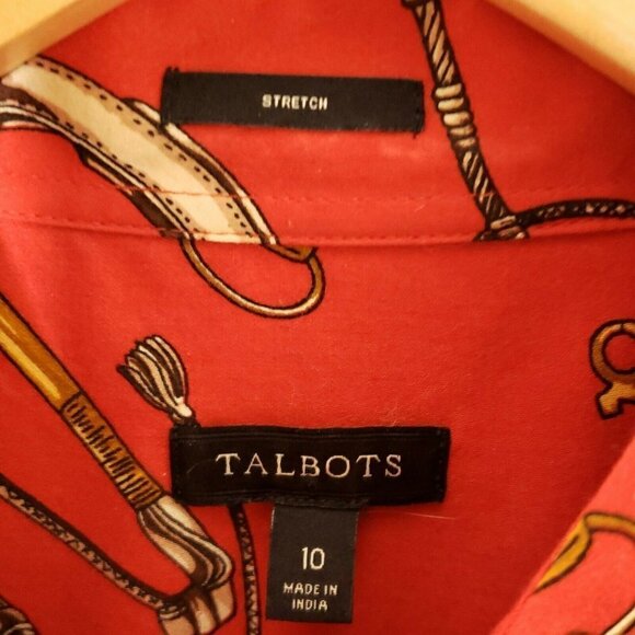 Talbots Button Down Top With Purse Strap Detail 10 - Picture 4 of 5